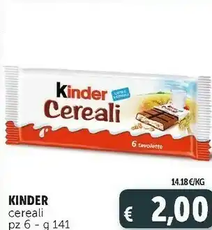 Deco Supermercati Kinder cereali offerta