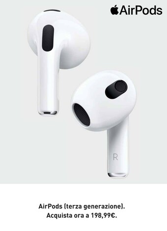 Unieuro Airpods (terza generazione) auricolari true wireless offerta