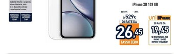 Unieuro Apple iphone xr 128gb offerta