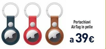 Unieuro Apple portachiavi airtag in pelle offerta