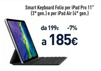 Unieuro Smart keyboard folio per ipad pro 11" (seconda generazione) offerta