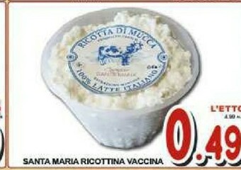 Sacoph Ricotta offerta