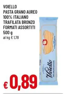 A&O VOIELLO PASTA GRANO AUREO 100% ITALIANO TRAFILATA BRONZO FORMATI ASSORTITI 500 g offerta
