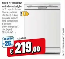 A&O MIDEA MFD60S101W white lavastoviglie offerta