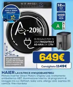Euronics HAIER LAVATRICE HW120B14979EU offerta