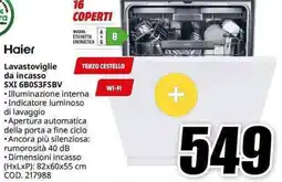 MediaWorld Haier Lavastoviglie da incasso SXI 6B0S3FSBV offerta