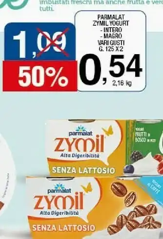 Sigma Zymil yogurt intero offerta