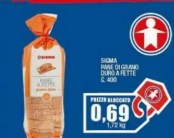 Sigma Sigma pane di grano duro a fette offerta
