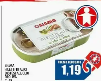 Sigma Sigma filetti di alici distesi all'olio di oliva offerta