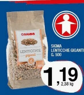 Sigma Sigma - i legumi lenticchie giganti 500 g(ml) offerta