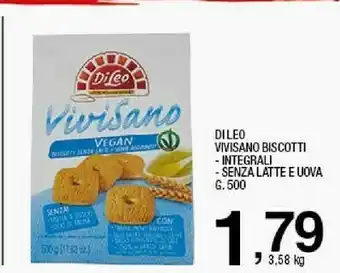 Sigma Vivisano biscotti integrali 500 g offerta