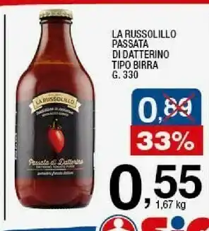 Sigma Passata di datterino tipo birra 330 g offerta
