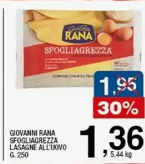 Sigma Sfogliagrezza lasagne all'uovo offerta