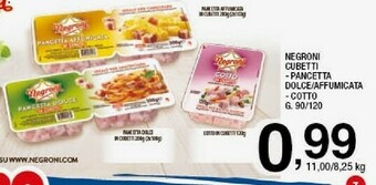 Sigma Pancetta affumicata in cubetti 90 g(ml) offerta