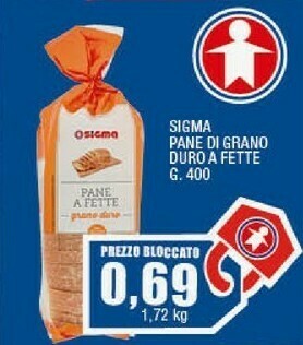 Sigma Sigma - pane a fette grano duro offerta