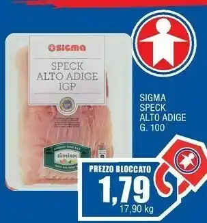 Sigma Sigma speck alto adige offerta
