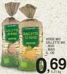 Sigma Verde mio gallette bio riso offerta