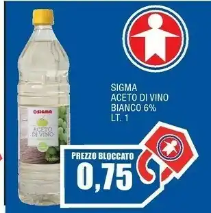 Sigma Sigma aceto di vino bianco 6% offerta