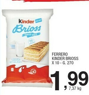Sigma Kinder brioss 270 g(ml) offerta