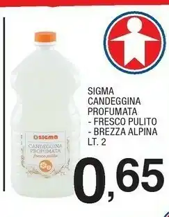 Sigma Sigma candeggina profumata fresco pulito 2000 ml offerta