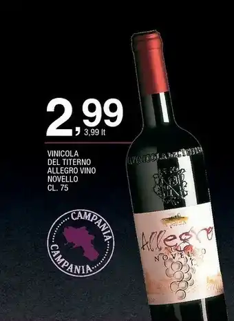 Sigma Vinicola del titerno allegro vino novello offerta