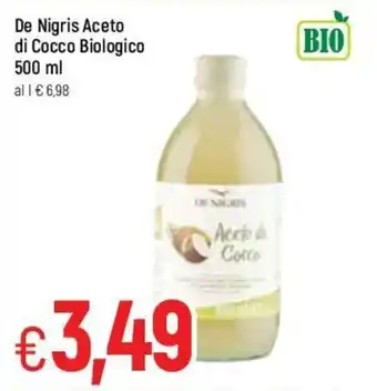 Famila De Negris Aceto di Cocco Biologico 500ml offerta