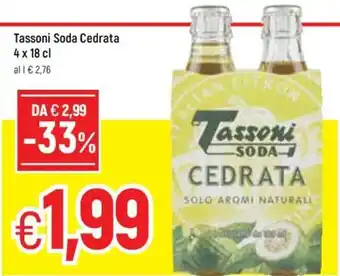 Famila Tassoni Soda Cedrata 4x18cl offerta