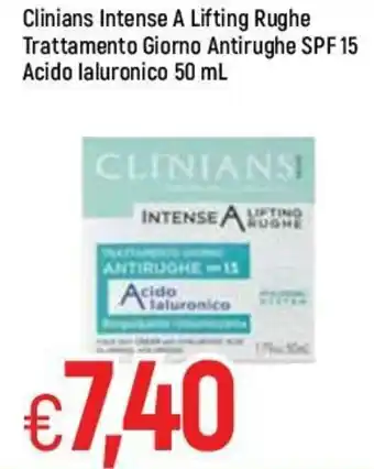 Famila Clinians Intense A Lifting Rughe Trattamento Giorno Antirughe SPF 15 Acido laluronico 50ml offerta