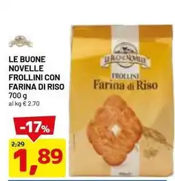DPiù LE BUONE NOVELLE FROLLINI CON FARINA DI RISO offerta