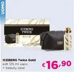 Acqua & Sapone ICEBERG Twice Gold edt 125 ml vapo + beauty case offerta