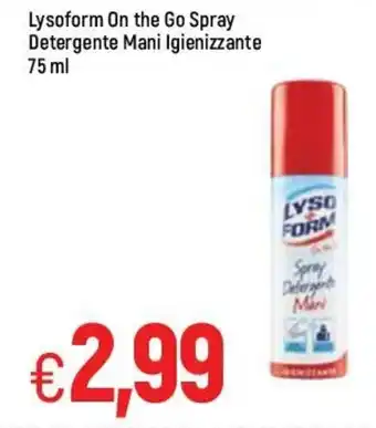 Famila Lysoform On the Go Spray Detergente Mani Igienizzante 75ml offerta