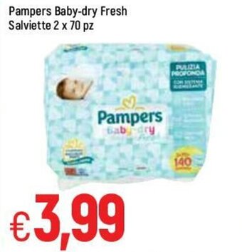 Famila Pampers Baby-dry Fresh Salviette 2x70pz offerta