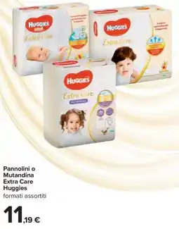 Carrefour Pannolini o Mutandina Extra Care Huggies offerta