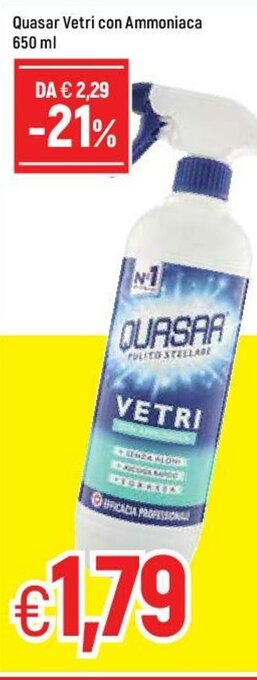 Famila Quasar Vetri con Ammoniaca 650ml offerta