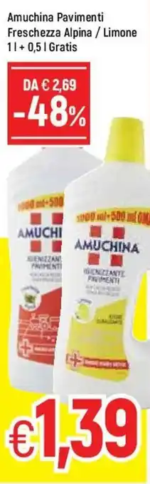 Famila Amuchina Pavimenti Freschezza Alpina / Limone 1l + 0,5l Gratis offerta