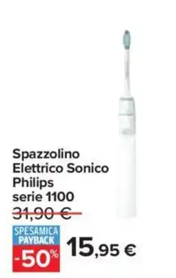 Carrefour Spazzolino Elettrico Sonico Philips serie 1100 offerta