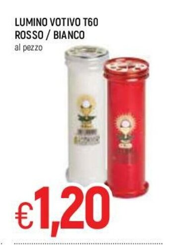 Famila Lumino Votivo T60 Rosso / Bianco offerta
