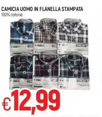 Famila Camicia Uomo in Flanella Stampata offerta