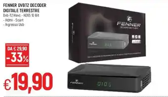 Famila Fenner DVBT2 Decoder Digitale Terrestre offerta