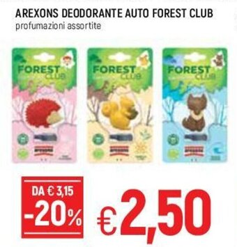 Famila Arexons Deodorante Auto Forest Club offerta