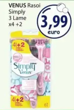 Acqua & Sapone VENUS Rasoi Simply 3 Lame x4 +2 offerta