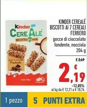 Conad Cerealè nocciola 204 g(ml) offerta