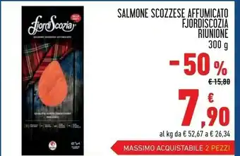 Conad Riunione salmone scozzese affumicato fjordiscozia offerta