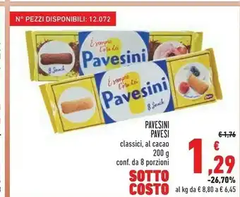 Conad Pavesini al cacao 200 g(ml) offerta