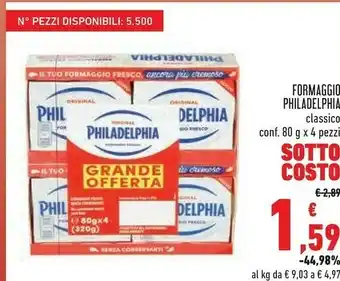 Conad Philadelphia formaggio offerta