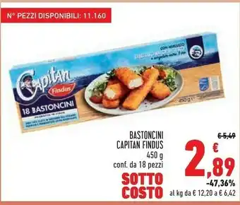 Conad 18 bastoncini con 100% filetti di merluzzo 450 g(ml) offerta