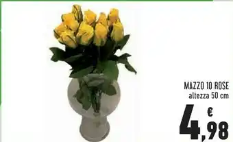 Conad Mazzo 10 rose altezza 50 cm offerta