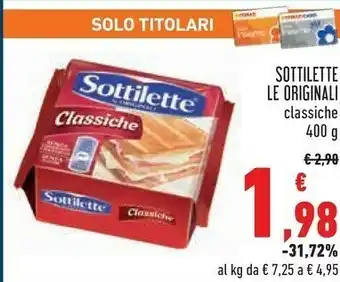 Conad Mondelez - sottilette le originali classiche 400 g(ml) offerta