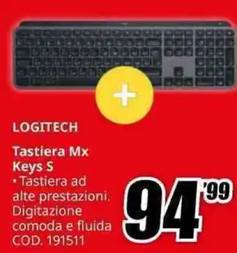 MediaWorld LOGITECH Tastiera Mx Keys S offerta