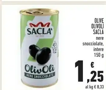 Conad Olive olivoli nere snocciolate/ intere offerta
